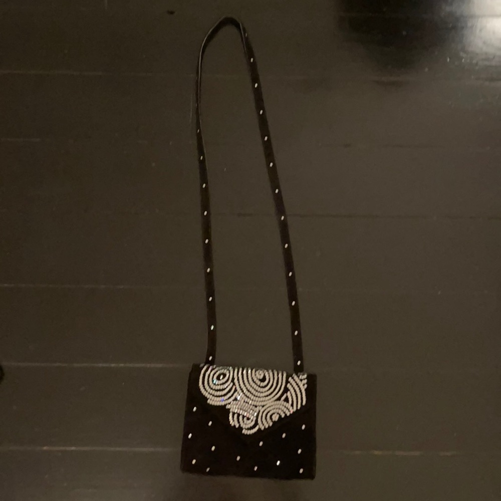 Vintage Sonia Rykiel Black Suede Rhinestone Bag